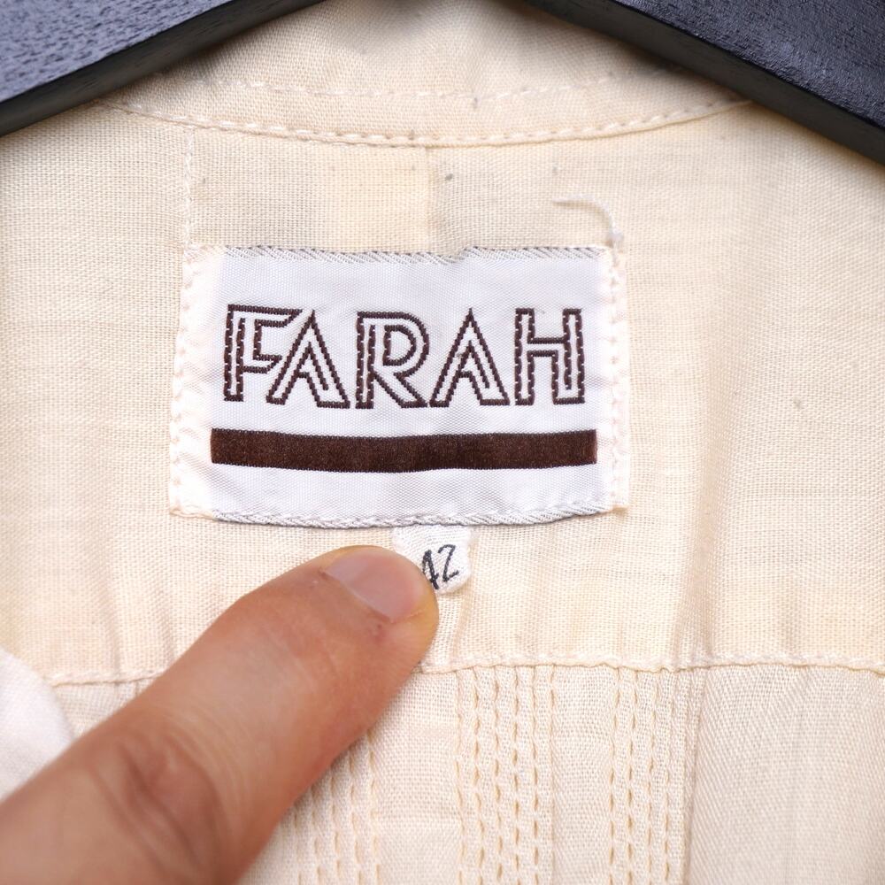 Vintage‎ Farah Embroidered Guayabera Shirt Cuban Style 42 - Picture 5 of 8